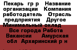 Пекарь– гр/р › Название организации ­ Компания-работодатель › Отрасль предприятия ­ Другое › Минимальный оклад ­ 1 - Все города Работа » Вакансии   . Амурская обл.,Архаринский р-н